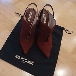 Roberto Cavalli Women's Red Suede Heels